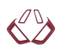 Para Clio V 2019 2020 2021 2022 2023 2024 Marco Salida Aire Delantero Aire Acondicionado Cubierta Moldura Accesorios Decorativos Interiores Interior del coche(Red)