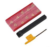 Para CNC roscado herramienta titular conjunto 10mm SER1010H11 torno torno torneado poste con 10pcs 11ER AG60 carburo insertos para metal trabajo mano derecha