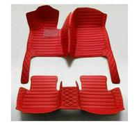 para Coche Alfombrillas Cuero Impermeables para Hyundai para Santa Fe 2018 2019 2020 7 Asientos Accesorios Completos 3D Alfombrillas Antideslizantes(Style 4 Red)