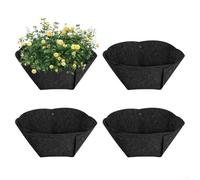 Para colgar cestas de plantas, material no tejido para un mayor crecimiento de tus plantas, juego de 4 (14 pulgadas)