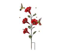 para Colibrí con Estaca Decoración de Jardín en Forma de Flor | Contenedor de Alimento para Aves para Amantes de Animales en Patio Césped Jardín Terraza Exterior