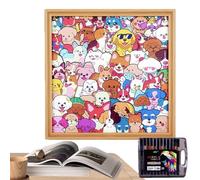 para Colorear para Niños - DIY Marco de Fotos de Perro para Colorear | Decoración del Hogar De Animales,para Niños Amantes De Animales Coleccionistas Juegos Familiares