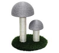 Para columna, lindo juguete para rascar en forma de hongo para gatos de interior, protege alfombras y sofás, suministros molares para mascotas