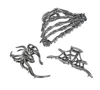 para con forma de calavera - para góticas de telaraña para Halloween, accesorios para Updo de murciélago grande para mujeres | de tiburón simples