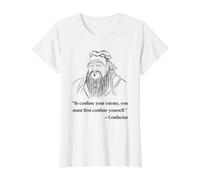 para confundir a tu Enemigo, Primero debes confundirte Gracioso Camiseta gráfica económica, Mujer, Blanco, XS