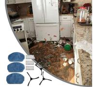 Para Conga 999 y para X-Treme Robot Aspirador Kit de piezas con reemplazo de cepillo lateral, filtro de aspiradora, recambio de paño de fregona, cepillo de limpieza de alfombras, polvo (A)