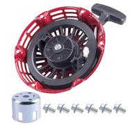 Para conjunto de arranque de retroceso con taza de arranque y pernos de montaje para Honda para GX120, para GX160 y para motores GX200, construcción de metal, 8.3 x 8.26 x 3.15 pulgadas