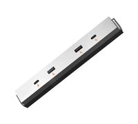 Para consola central de coche de 3+ guantera, puertos de expansión de derivación, adaptador de carga rápida, estación de acoplamiento