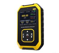 para contador geiger, detector de radiación nuclear, pantalla LCD en tiempo real con sonido/flash/alarma de vibración para rayos X para pruebas de seguridad alimentaria industrial ct (amarillo)