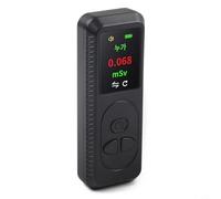 Para contador Geiger para monitoreo de radiación nuclear con pantalla de baja potencia, alarma fuerte e indicador intermitente en exceso de umbral (negro)