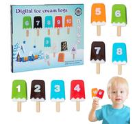 para contar helados, actividades de aprendizaje en edad preescolar, juguetes educativos para habilidades motoras, juego de conteo para niños y niñas, juguetes de aprendizaje pr