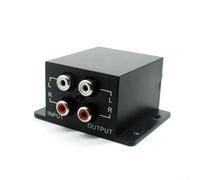 Para controlador de graves de entrada/salida RCA para sistemas de sonido de vehículos con interruptor físico y controles de ajuste dual