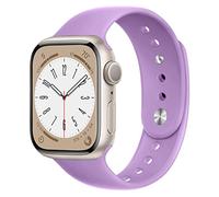 para Correa Apple Watch 40mm 41mm 44mm 45mm Series 9/8/7 iWatch se 6 5 4 3 38mm 42mm hombr/Mujer,Bracelet Silicona Deportiva Pulsera Apple Watch Ultra/2 49mm Band strap reloj,Lavanda