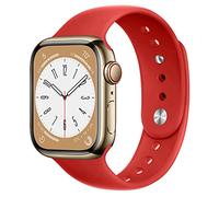 para Correa Apple Watch 44mm 40mm 45mm 41mm Series 9/8/7 iWatch se 6 5 4 3 42mm 38mm hombr/Mujer,Bracelet Silicona Deportiva Pulsera Apple Watch Ultra/2 49mm Band strap reloj,Rojo