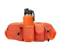 Para correr, ajustable con cremallera, banda portaobjetos de running | Para senderismo, ciclismo, viajes, camping, bicicleta, gimnasio, correr, deporte, ejercicio y fitness, NARANJA, Consulte la