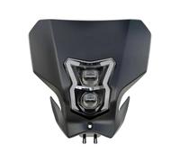 para CRF450L 2018-2025 para CRF450RL 2021-2025 Faro LED | Optica Delantera Faro Motocicleta LámPARA Luz Máscara Carenado DRL Faro Moto(Headlight Mask Black)