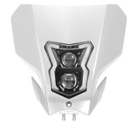 para CRF450L 2018-2025 para CRF450RL 2021-2025 Faro LED | Optica Delantera Faro Motocicleta LámPARA Luz Máscara Carenado DRL Faro Moto(Headlight Mask White)