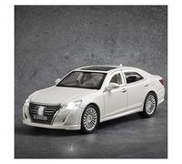 para Crown M929L 1 24 Simulación Aleación Fundida Presión Modelo Coche Luz Sonido Colección Vehículos Juguete(White)