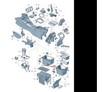 Para Cubierta de la tapa de la consola del Audi Q5 8R 8K0864515 (4 unidades) 8K08645154Pk Original
