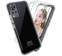 para CUBOT Note 30 Funda (6.52") + 3 x Cristal Templado - Transparente Carcasa y Cristales Protector de Pantalla TPU Silicona Suave Gel Caja Cover Tapa Caso Carcasa Cubierta -Clear