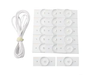 Para cuentas de lámpara SMD con filtro de lente óptica para reparación de TV LED de 3265 pulgadas, 20 unidades y 50 unidades, voltaje de 3 V o 6 V, cable opcional de 2 m para mayor comodidad (20
