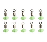Para cuentas deslizantes con cremallera y giratorios para aparejos de pesca, contabilidad para correr, ideal para cualquier configuración de pesca (10 piezas de 5 x 8 mm)