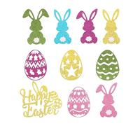 Para Cupcakes: Decoraciones De Postre Con Forma De Huevo De Conejito De Pascua, Selecciones De Cupcakes De Cumpleaños, Accesorios Coloridos Para Postres De | Divertida Decoración