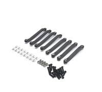 Para D90 D91 D96 Para MN98 Para MN99S 1/12 8 Piezas Metal Barras Tracción Del Chasis Barra Acoplamiento Suspensión Enlace Fijo Mejora Para Coche RC Tirante RC(Black)