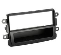 Para Dacia Lodgy SD Marco Radio Coche Montaje Marco Empotrado 1-DIN Mate Negro