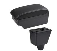 Para Dacia Para Dokker Caja De Reposabrazos Reposabrazos Coche Contenido Central Caja Almacenamiento Coche Con Productos Con Interfaz USB(C3 Black white Line 7 usb)