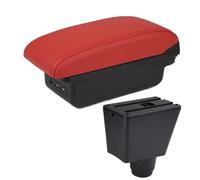 Para Dacia Para Dokker Caja De Reposabrazos Reposabrazos Coche Contenido Central Caja Almacenamiento Coche Con Productos Con Interfaz USB(B4 red Line 3 usb)