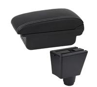 Para Dacia Para Dokker Caja De Reposabrazos Reposabrazos Coche Contenido Central Caja Almacenamiento Coche Con Productos Con Interfaz USB(B3 Black white Line 3 usb)