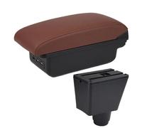 Para Dacia Para Dokker Caja De Reposabrazos Reposabrazos Coche Contenido Central Caja Almacenamiento Coche Con Productos Con Interfaz USB(B6 Brown Line 3 usb)