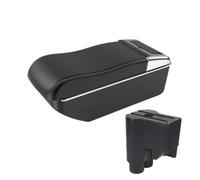 Para Daihatsu Para Sirion Para Materia 2007-2015 Caja Reposabrazos Consola Central Caja De Almacenamiento Doble Capa Caja Reposabrazos(A1 curved red line)