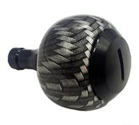 Para daiwa Fuego Reel Handle Knob Carbon Fiber Ball Grip Lightweight Fishing Tackle Upgrade 50x36mm (negro)