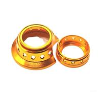 Para DAIWA Para TATULA Para STEEZ Para ALPHAS Baitcasting Fish Reel Anillo decorativo CNC Aluminio Parte Set (dorado oscuro)