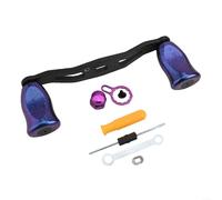 Para Daiwa Tatula 80 Alphas para carrete de pesca Abu Carbon Rocker Handle 8x5mm Kit de reparación de metal con cuatro rodamientos y herramientas Opción de color rojo (mano izquierda azul púrpura)