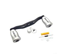 Para Daiwa Tatula 80 Alphas para carrete de pesca Abu Carbon Rocker Handle 8x5mm Kit de reparación de metal con cuatro rodamientos y herramientas Opción de color rojo (mano izquierda plata)