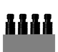 Para dardos | 4 piezas roscadas 2BA negras para ajuste de peso | Accesorios de ajuste de peso para jugadores, entrenamiento, competiciones y entretenimiento