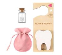 para de los dientes - Material de franela de madera, de | Percha de ropa de 9 pulgadas con para dinero de terciopelo 60 g, decorativa de cuento de para dientes