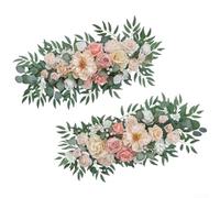 Para decoración de arco de boda al aire libre estilo occidental con rosas artificiales, hecho de material de seda diseñado para uso fotográfico y eventos (oro brillante)