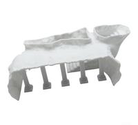 Para decoración de túnel de columna romana de resina apta para peces, mejora la complejidad y la exploración del hábitat (A)