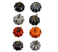 para decoración para mesa Halloween 8 para mini Calabazas Naranja | Espuma duradera, resiste exterior, , para ideal , pack 8 unidades