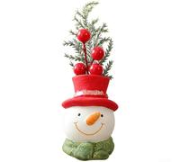 Para decoraciones navideñas de resina Shengyuan con muñeco de nieve 3D, oso de Papá Noel con motivos navideños europeos y estilo de dibujos animados caprichosos para decoración festiva (B)