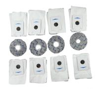 Para Deebot For T20 For Omni For X1 For X1 E Robot Vacuum Refill Kit 8 Dust Collection Bags 4 Reusable Mopping Cloth for Continuo Floor Care (Azul)