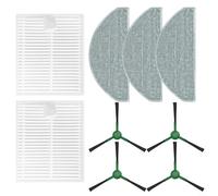 Para DEERMA S30 Robot Aspiradora Cepillos Laterales Filtros HEPA Kit de Reemplazo Eficiente Captura de Polvo Limpieza de Borde Profundo Paños de Microfibra Instalación sin Herramientas 2 Filtros 3