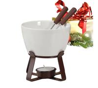 Para derretir chocolate - 300 ml cerámica resistente al calor portátil, juego de copa para fondue de chocolate olla para derretir para casa, oficina, noches románticas, fiestas, picnics, postres y