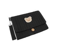 para diaper con diseño de oso bordado, organizador de viaje plegable, de 10 x 8 pulgadas con correa para ruedas, tela de de alta densidad, diseño con estilo Essential Gear para viajes