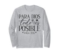 para Dios Todo es Posible, para Dios no Hay Nada Imposible Manga Larga