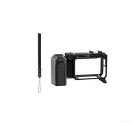 Para DJI Action 5 Pro Street Photography Mango de liberación rápida PC Grip Frame Ligero 12x7.2x3.9cm Jaula de mano estable Acceso a los controles Negro
